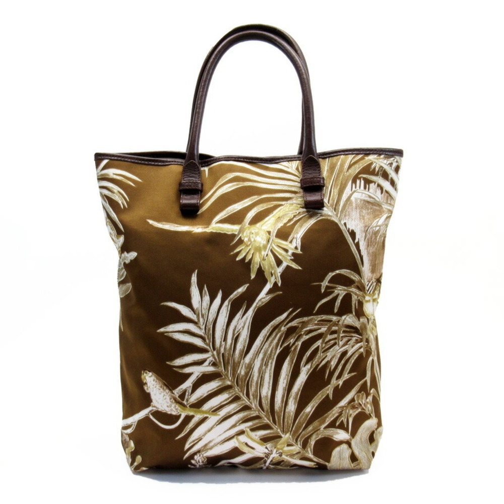 Salvatore Ferragamo handbag tote bag brown satin leather classic favorite